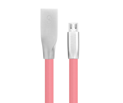 Kabel VIGGO DESIGN USB-microUSB 1m Różowy